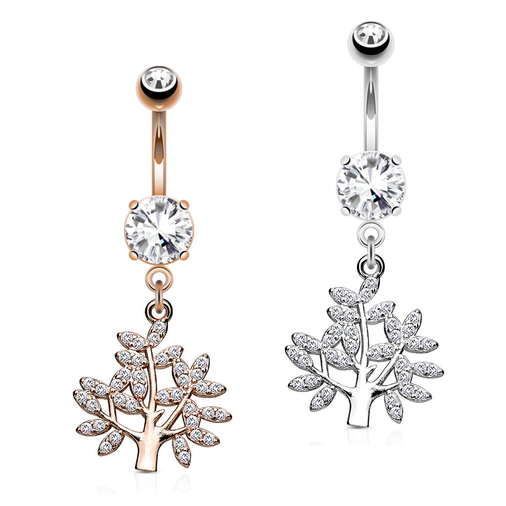 Bauchnabelpiercing Lebensbaum
