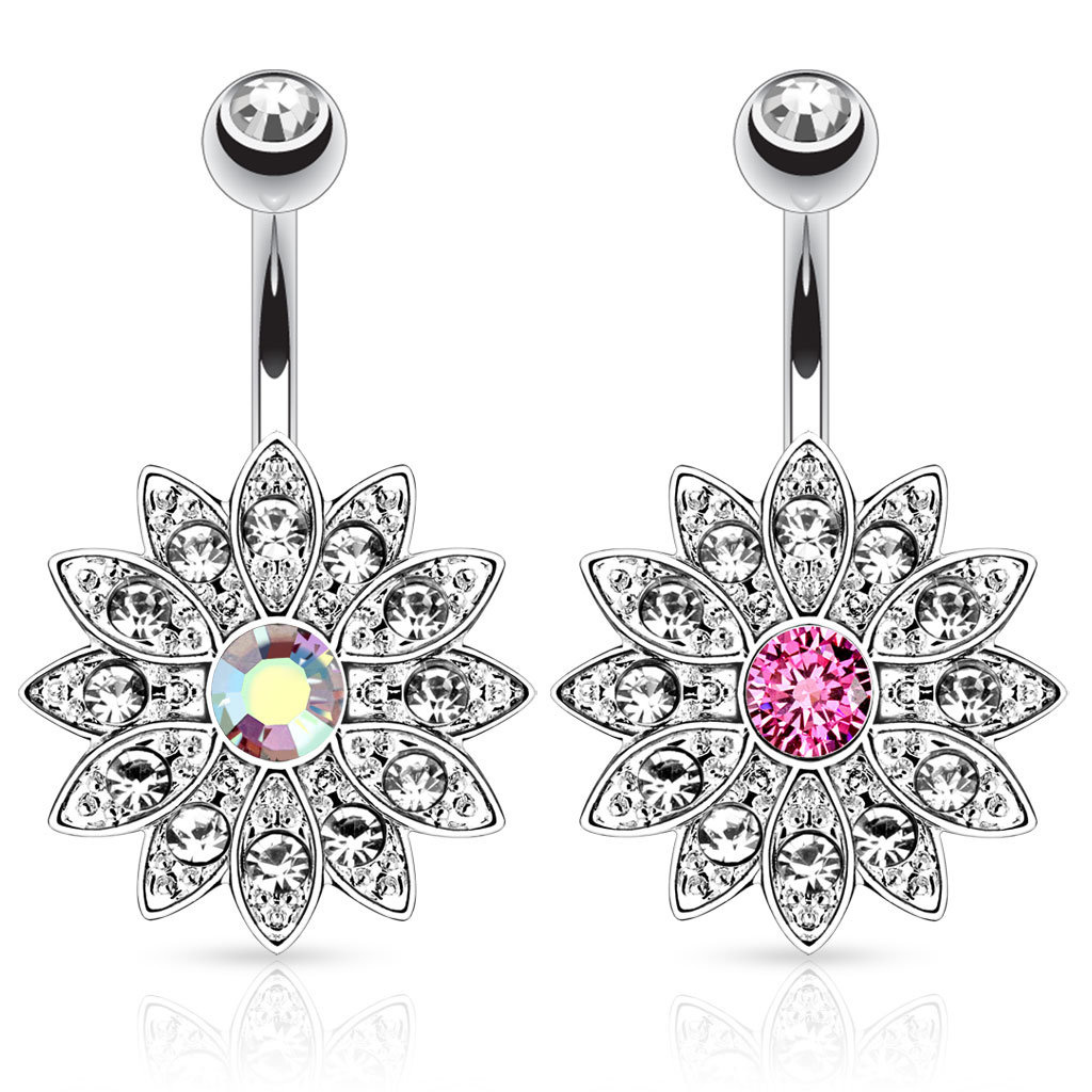 Blumen Bauchnabelpiercing