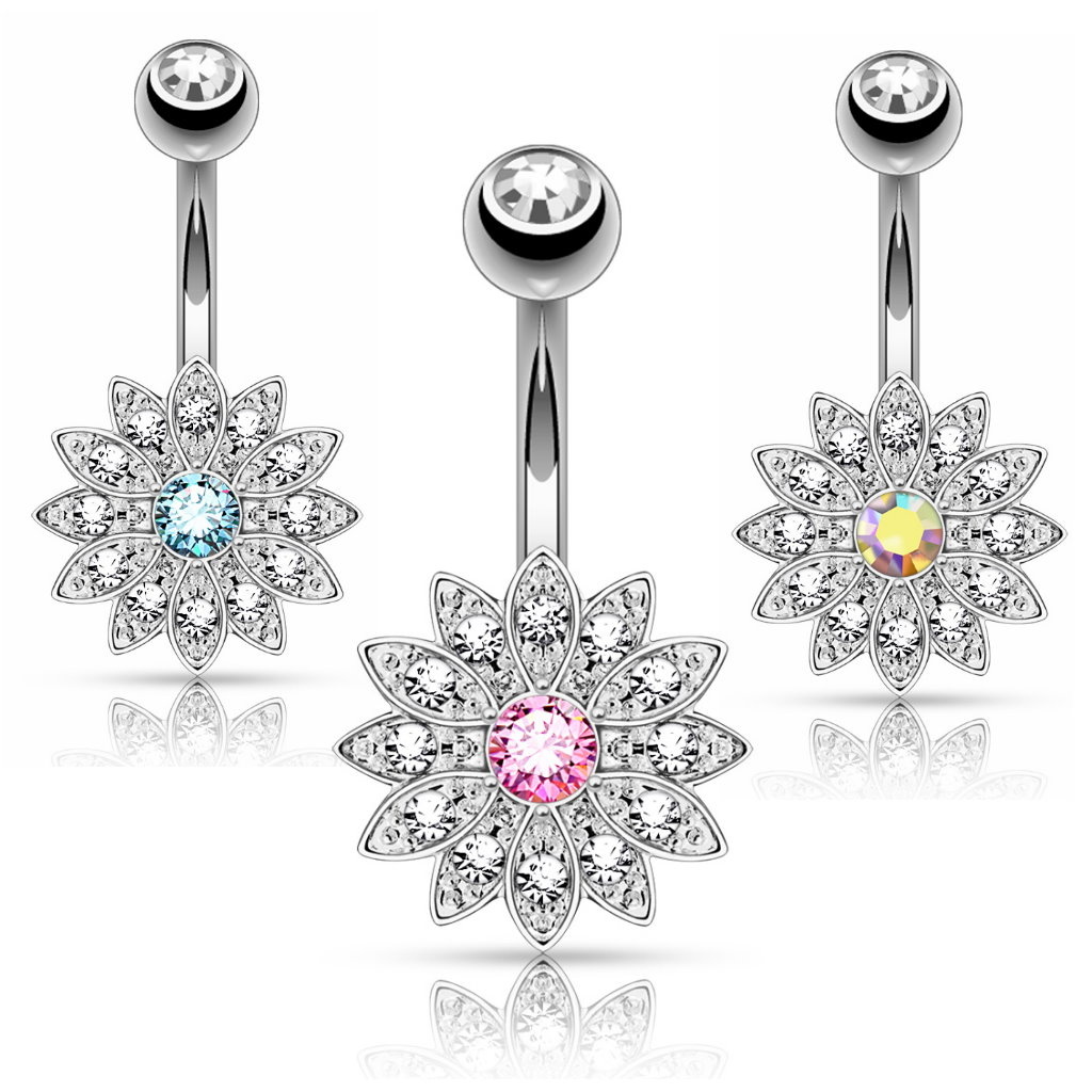 Bauchnabelpiercing Blume
