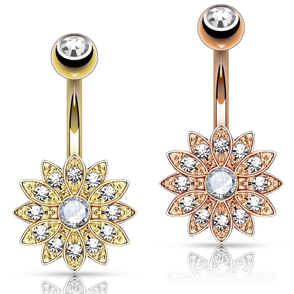 Bauchnabelpiercing Blume