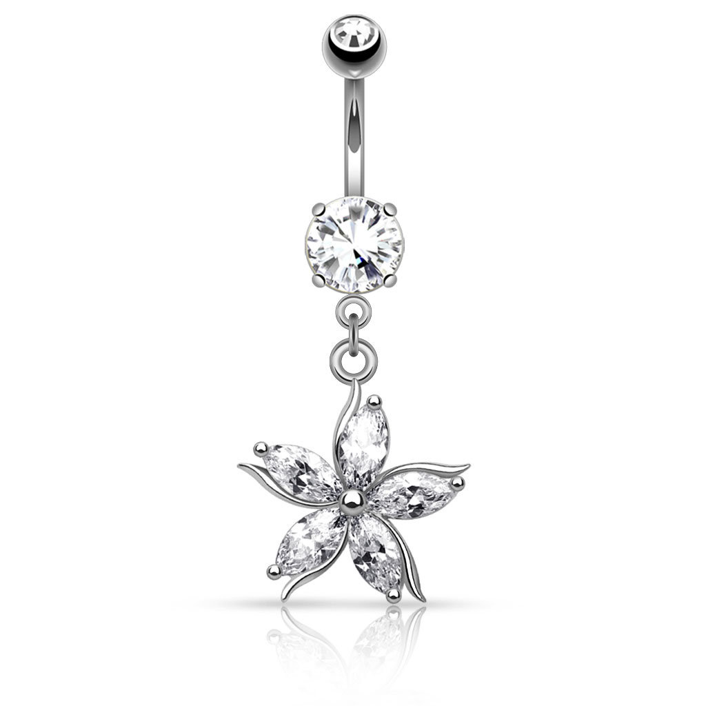 Bauchnabel Piercing Blume