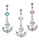 Anker Bauchnabelpiercing - 3 Farben wählbar