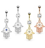 Bauchnabelpiercing Hand der Fatima – Schutzsymbol trifft auf Stil