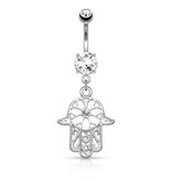 Bauchnabelpiercing Hand der Fatima – Schutzsymbol trifft auf Stil