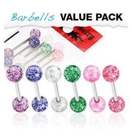 Zungenpiercing - 6er SET