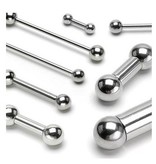 2,0 mm Piercing Barbell – 6 mm Kugeln | 12–19 mm
