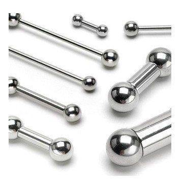 🦚 5 mm Piercing Barbell – 3 Längen