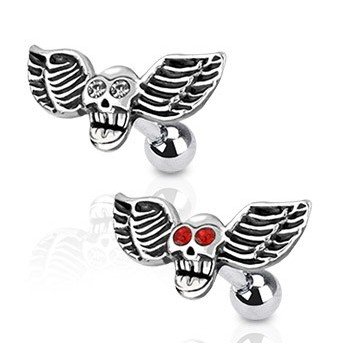Totenkopf Ohrpiercing Tragus