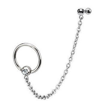 Piercing Ring mit Kette