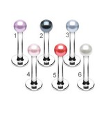 Perlen Lippenpiercing - 6 Farben wählbar