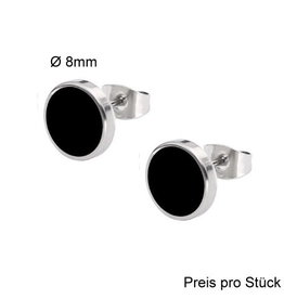 8 mm Männer Ohrstecker – Edelstahl | 0,8 mm Stabstärke | Schmetterlingsverschluss