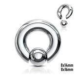 8 mm Intimpiercing Ring aus Chirurgenstahl