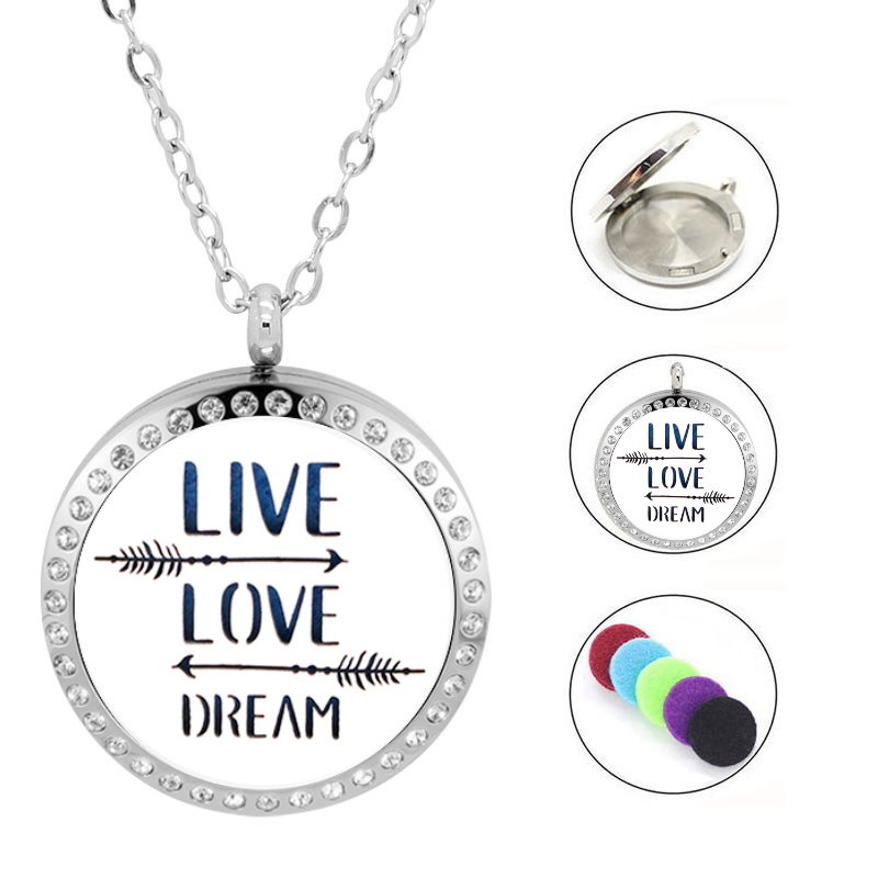 Damen Edelstahlkette Live - Love - Dream