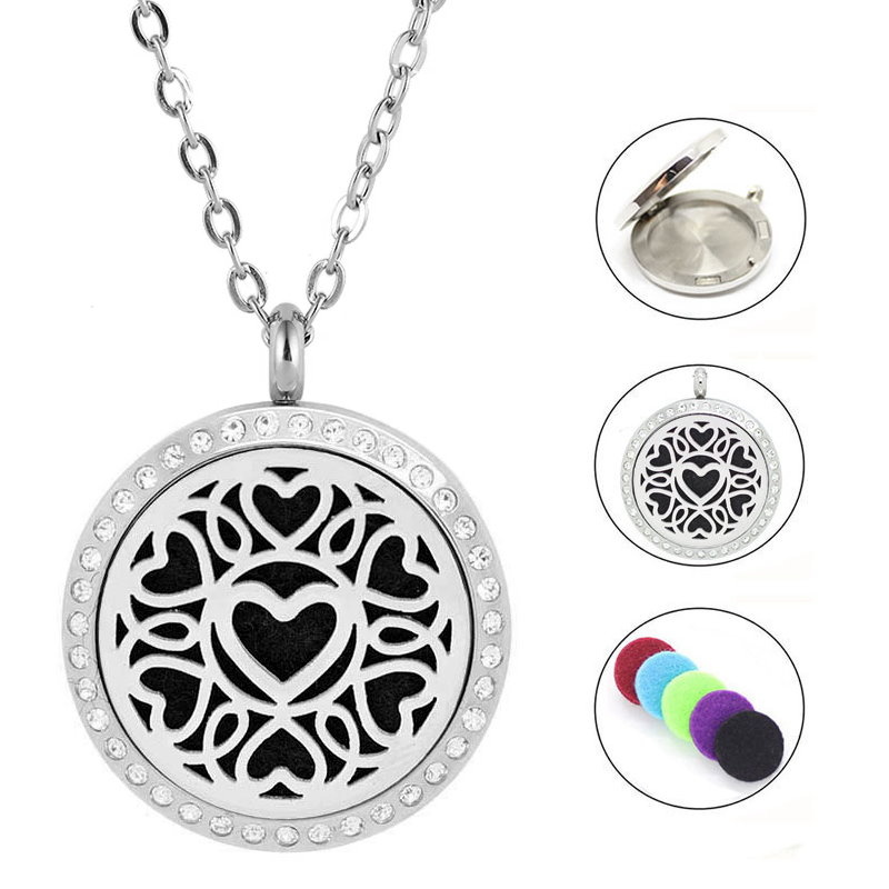 Damen Edelstahlkette Herz