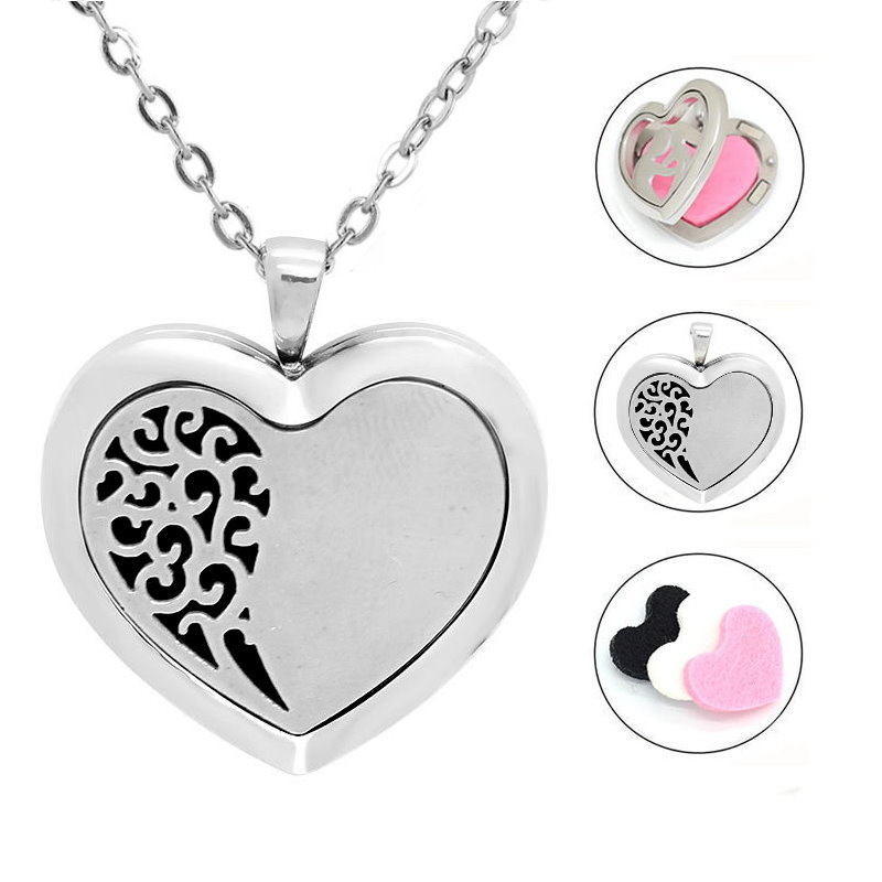 Damen Edelstahlkette Herz