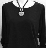 50 cm Schwarze Damen Kette Lilie