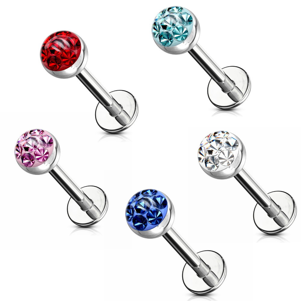 Labret Stecker mit 4 mm Epoxy-Kugel