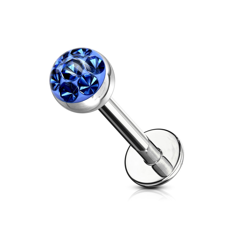 Labret Stecker mit 4 mm Epoxy-Kugel