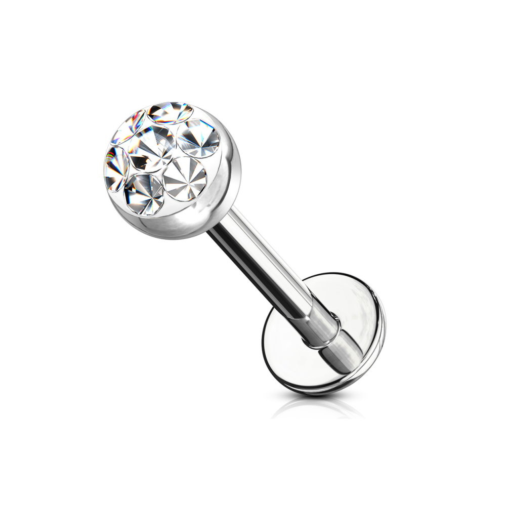 Labret Stecker mit 4 mm Epoxy-Kugel