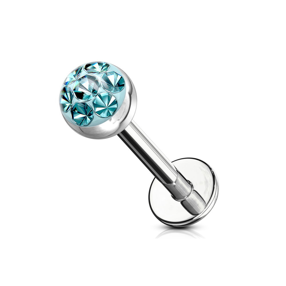 Labret Stecker mit 4 mm Epoxy-Kugel