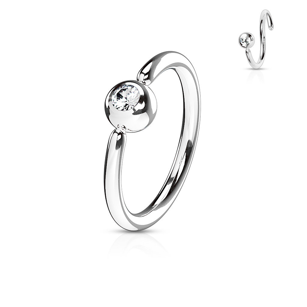 1,0 x 6 | 8 mm Piercing Ring  Stein
