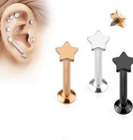 Flat Piercing Stern aus Chirurgenstahl