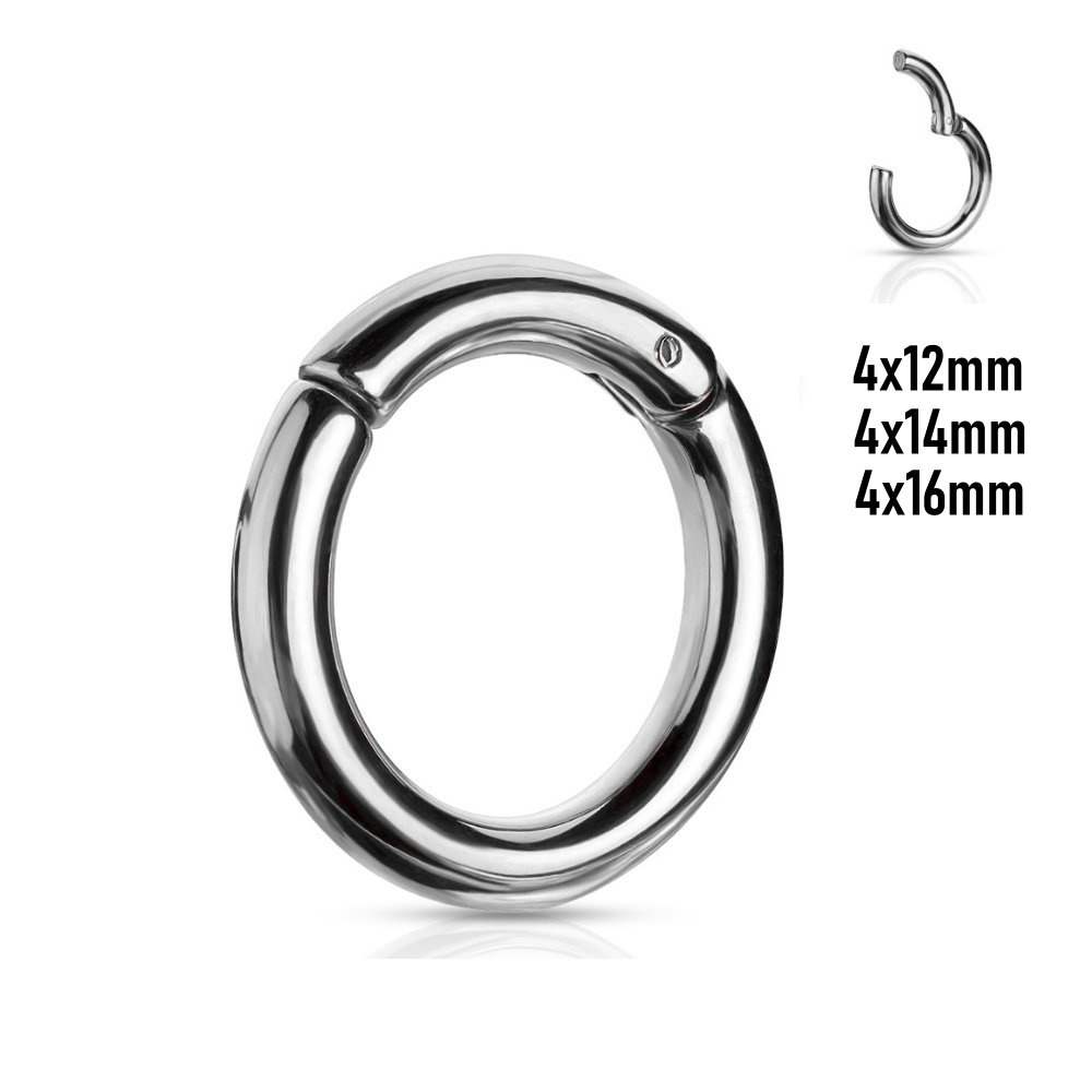4 mm Clicker Ring aus Chirurgenstahl
