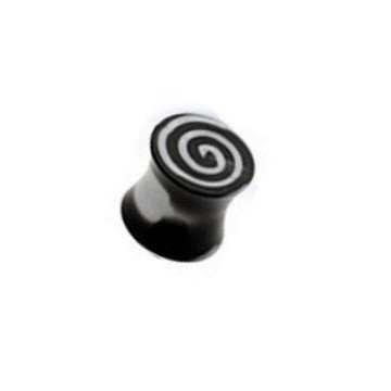 Acryl Plug Schnecke in Schwarz