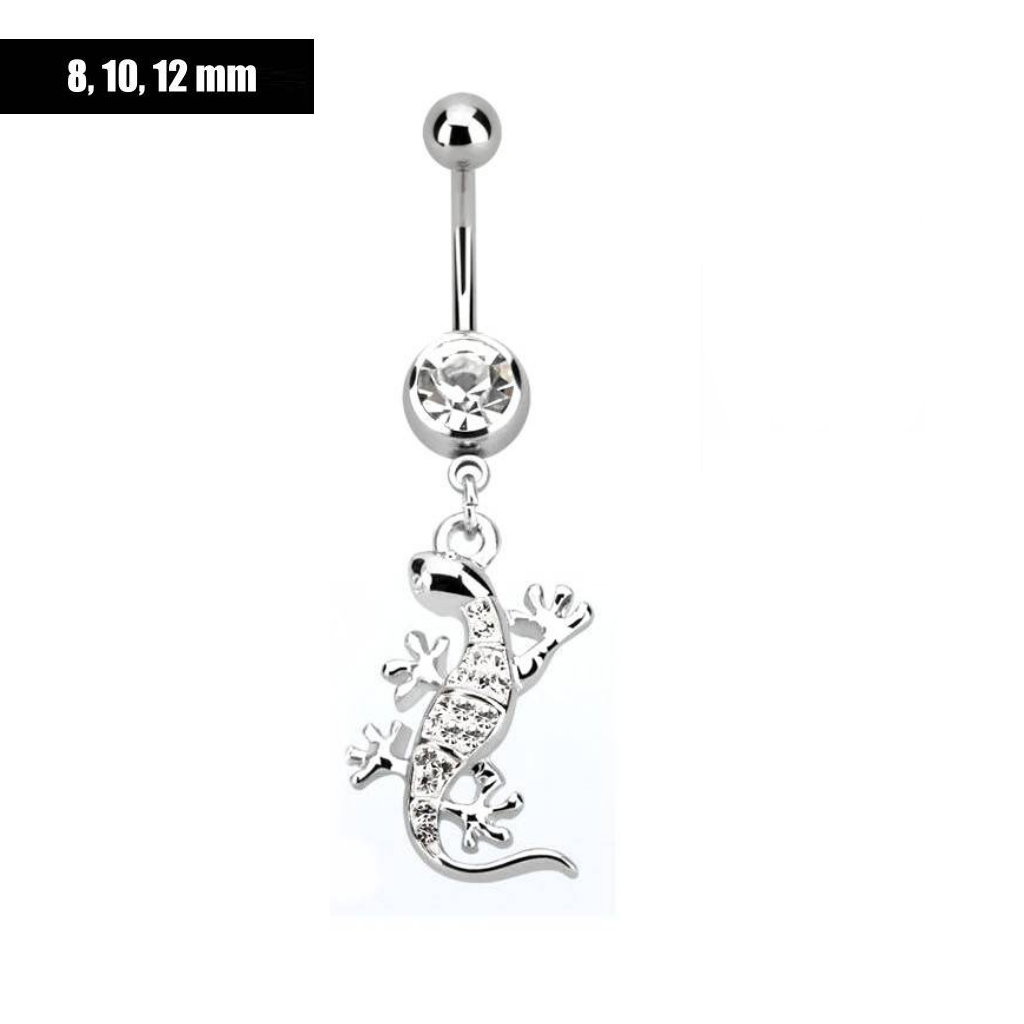 Bauchnabelpiercing Gecko