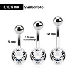 Elegantes Bauchnabelpiercing mit 55 mm langem Kristall-Zirkonia-Anhänger