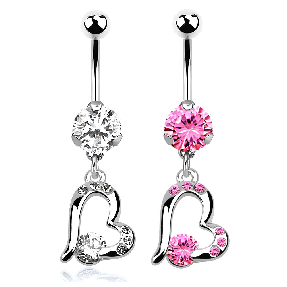 Bauchnabelpiercing Herz