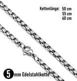 5mm Edelstahl Halskette 50 | 55 | 60 cm