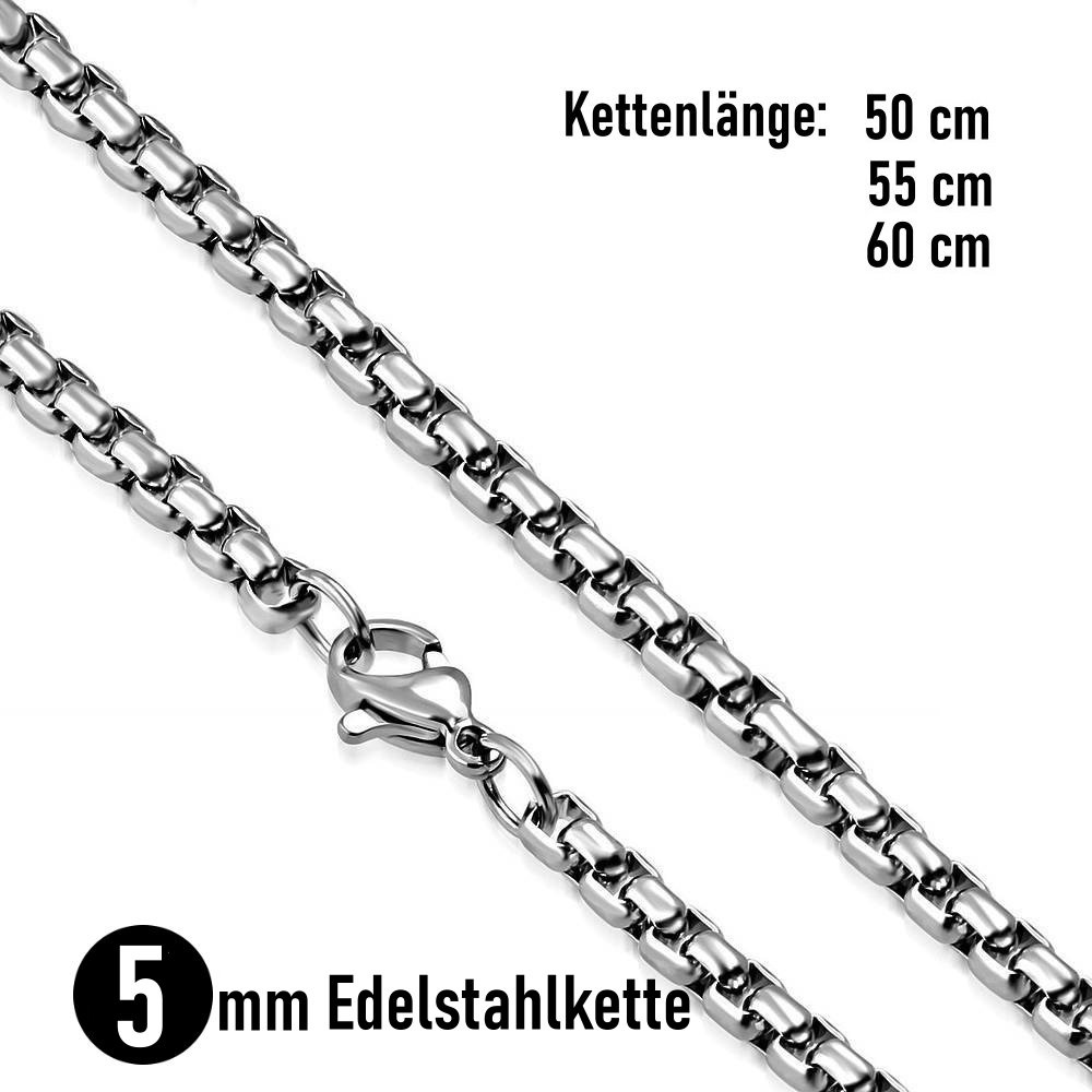 5mm Edelstahl Halskette 50 | 55 | 60 cm