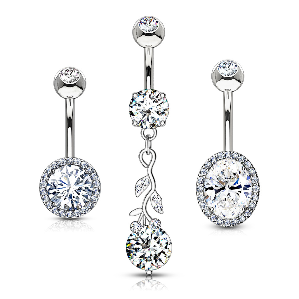 3er Set Bauchnabelpiercing