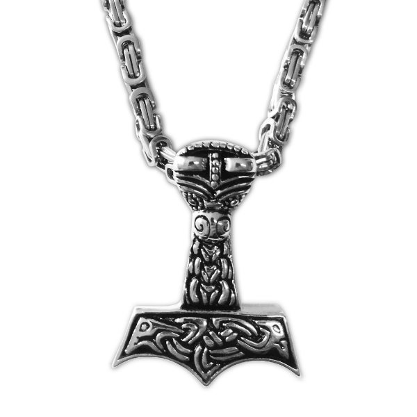Edelstahl Königskette Thors Hammer