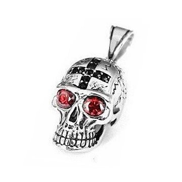 Edelstahl Halskette mit Totenkopf Skull Anhänger leichte Kette 3 Farben Neu