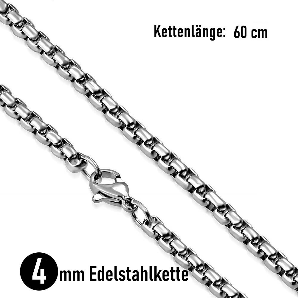 4mm Halskette Edelstahl mit Eisernes Kreuz