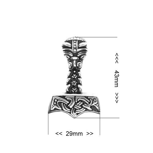 Halskette Thors Hammer aus Edelstahl