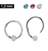 1,2 mm Piercing Ring mit Klappverschluss