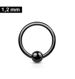 1,2 mm Ball Closure Ring - schwarz
