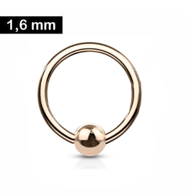 1,6 mm Piercingring rosefärbig