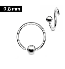 0,8 mm BCR Ring mit Spiralverschluss