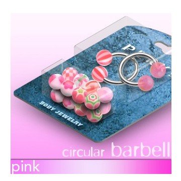 Pinkes Piercing SET - Hufeisenringe