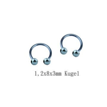 Helix Piercing 1,2 mm - blau