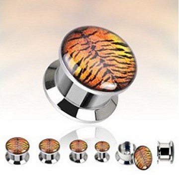 Fleshtunnel Tigermotiv