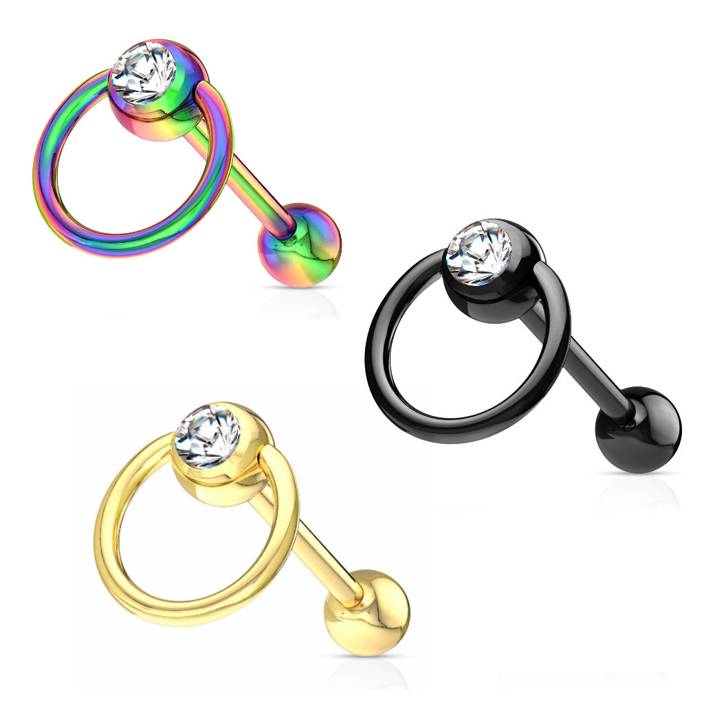 Zungenpiercing mit Ring