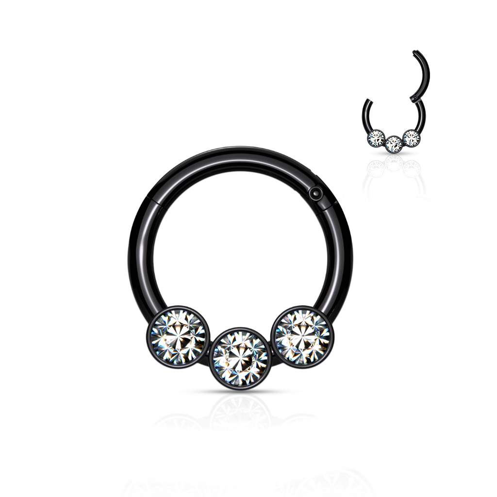 Schwarzer Segment Ring