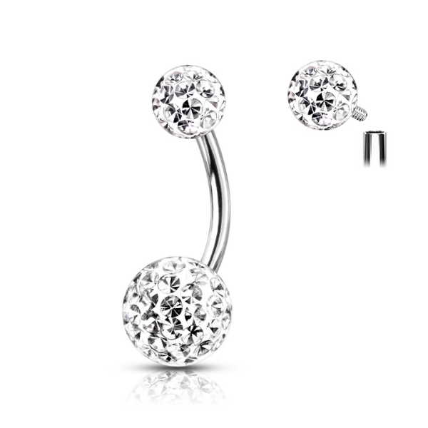 Bauchnabelpiercing  Kristall