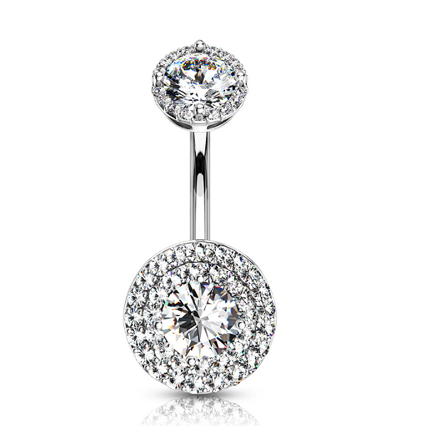 Bauchnabelpiercing  mit kristall Steinchen