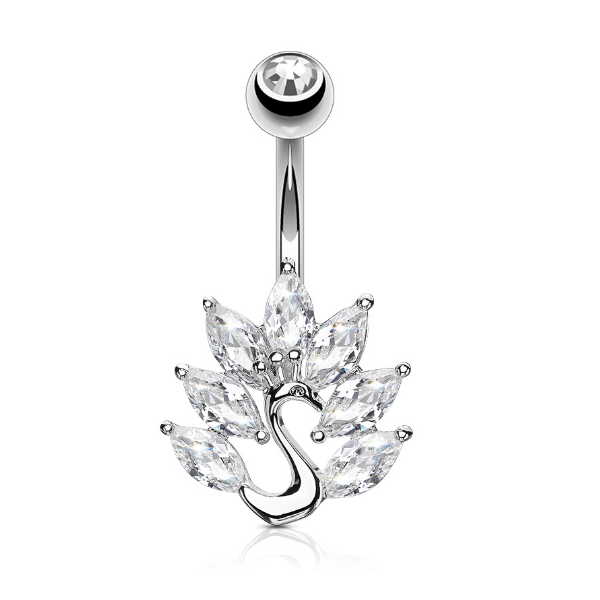Bauchnabelpiercing  Pfau